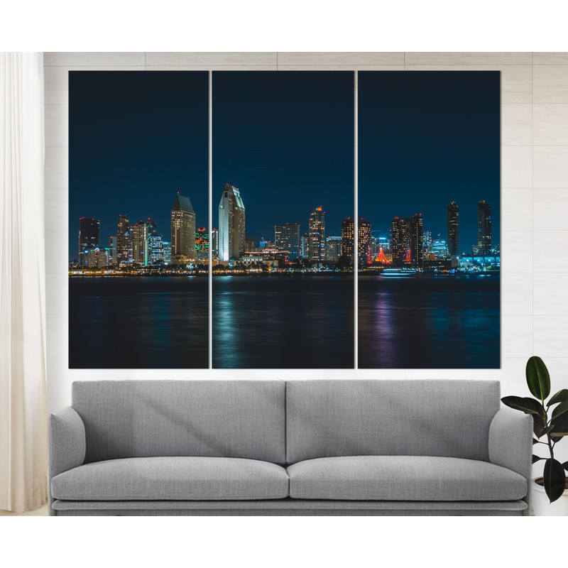 San Diego Canvas Print, San Diego Wall Art, San Diego Photo San Diego Skyline San Diego Wall Decor San Diego Poster Office Wall Decor.jpg