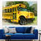 School Bus Canvas, Yellow Bus Poster, School Bus Painting, School Bus Driver Gift, School Bus Watercolor-1.jpg