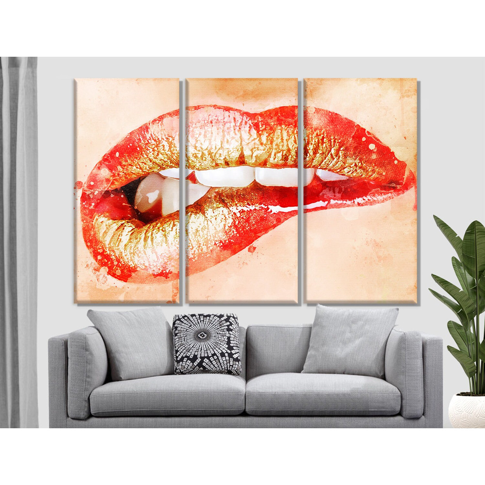 Sexy Lips Watercolor Painting Canvas Print, Erotic Wall Art, Make Up Wall Art, Beauty Studio Decor, Fashion Wall Art.jpg