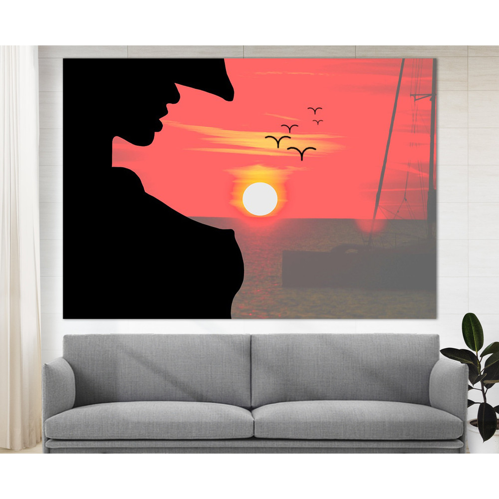 Sexy Silhouette Canvas Print, Erotic Wall Art, Abstract Erotic, Sexy Wall Art Abstract Nude Erotic Print Sexy Wall Decor, Erotic Sunset.jpg