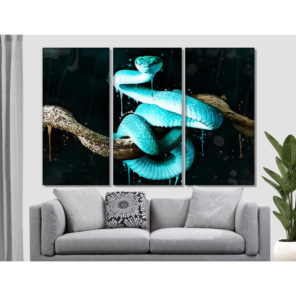 Snake Canvas Print, Viper Snake Canvas Art, Snake Painting, Snakes Wall Art.jpg