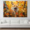 Sly Fox in Autumn Forest Abstract Painting Canvas Print, Fox Wall Art, Fox Canvas Art, Framed and Ready to Hang.jpg