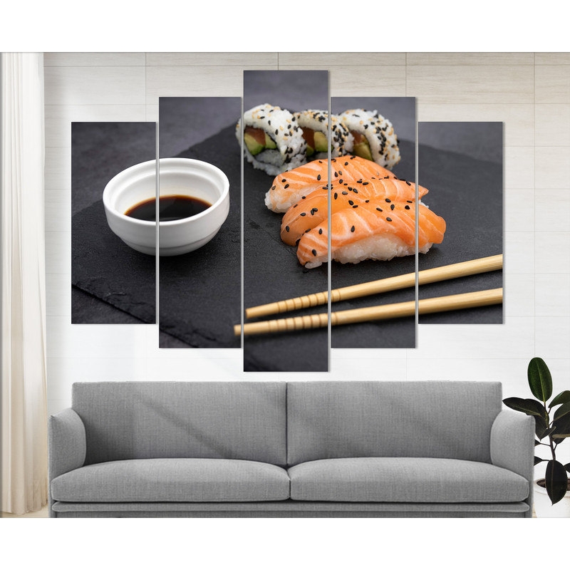 Sushi Canvas Print, Sushi Wall Art, Sushi Print, Japanese Wall Decor, Sushi Lover Gift, Japanese Food.jpg