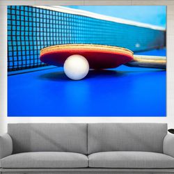 table tennis wall art, ping pong canvas art, table tennis canvas print, tennis bat print, table tenn