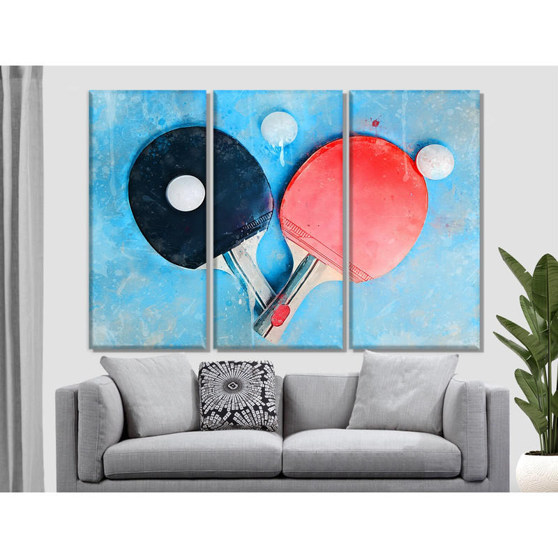Table Tennis Watercolor Painting Canvas Print, Table Tennis Wall Art, Table Tennis Player Gift, Table Tennis Coach Gift.jpg
