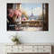Terrace in Paris with Eiffel Tower View Painting Canvas Print, Paris Wall Art, Framed and Ready to Hang.jpg
