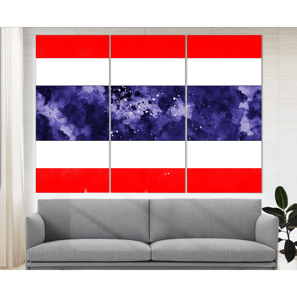 Thailand Flag Canvas Print, Thailand Wall Art, Flag of Thailand Print.jpg