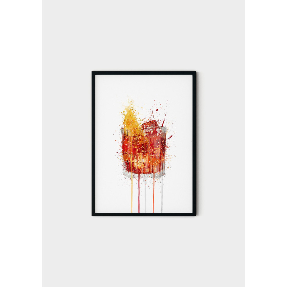 111 Negroni Cocktail Canvas - Negroni Cocktail Wall Art Print - Negroni Cocktail Wall Art Print - Negroni Cocktail painting.jpg