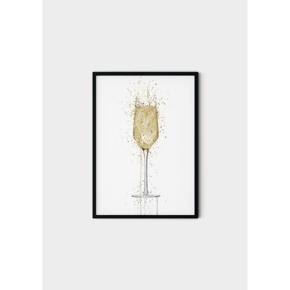 115 Champagne glass canvas - Champagne Wall Art - Wall art printing Champagne - Champagne painting , Champagne canvas.jpg