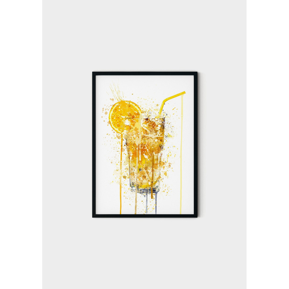 121 Long Island Orange Cocktail - Wall Art Print - Wall Art Print Long Orange Cocktail - Orange Cocktail Painting.jpg