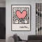 168 Keith Haring Love Heart Print , Famous Art Poster, Art Exhibition Print, Famous Artist Print, Art Gallery Painting.jpg