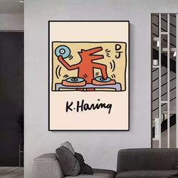 177 keith haring dj print , famous art poster , art exhibition print , famous artist print , art gal