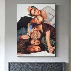 214 frida kahlo canvas - van gogh - mona lisa - salvador dali , salvador dali wall art - van gogh ca
