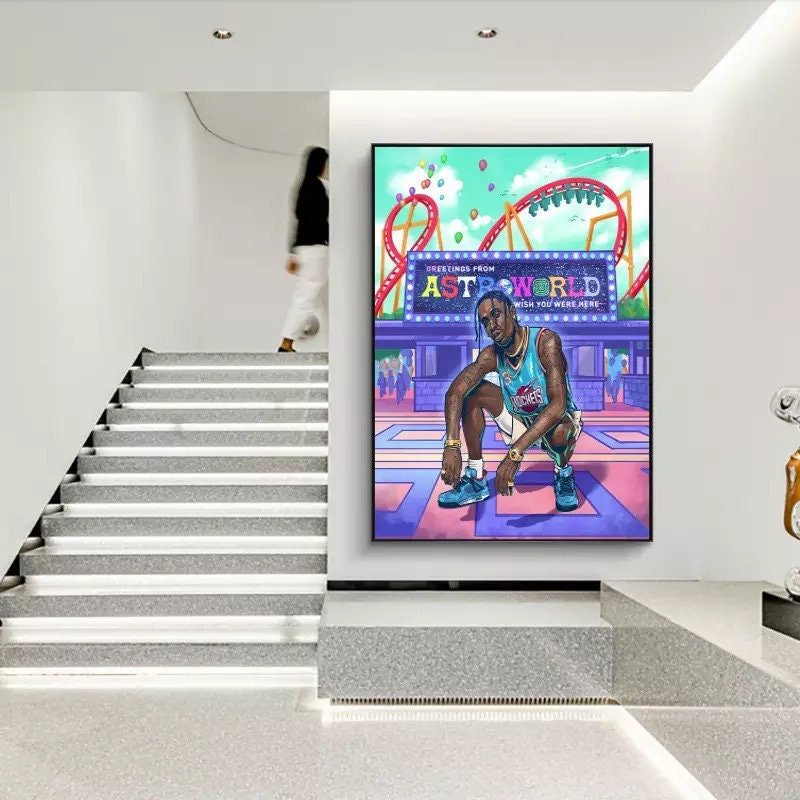 77 Travis Scott Painting - Basketball Board - Nike Chart - Modern Art Board - Jordan Painting, Jack Cactus Board, Travis Scott Print.jpg