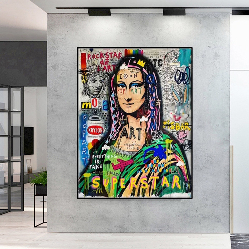9 Mona Lisa canvas pop culture - Da Vinci Print Da Vinci canvas Mona Lisa canvas Birthday Gift Idea Home - pop art - Mona Lisa art.jpg