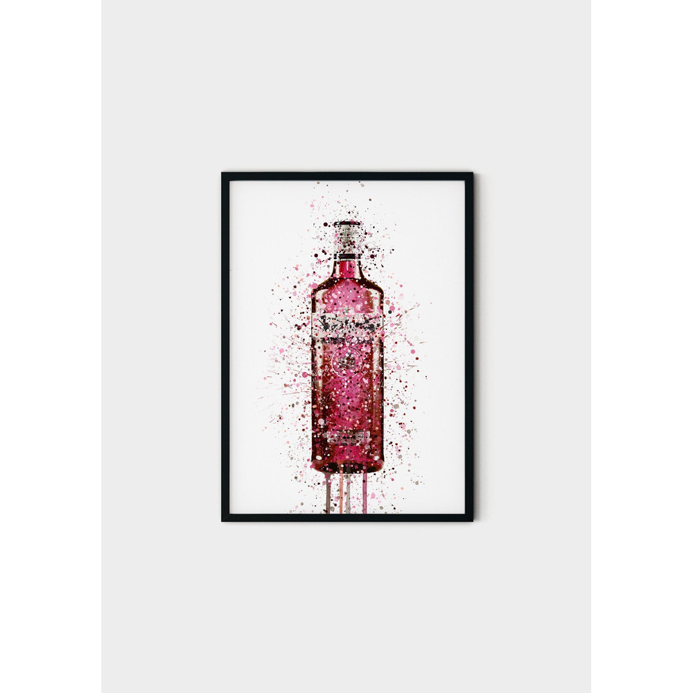 91 Gordons Pink Gin bottle canvas - bar board - Gordons Pink wall art print - Gordons Pink painting - mural.jpg