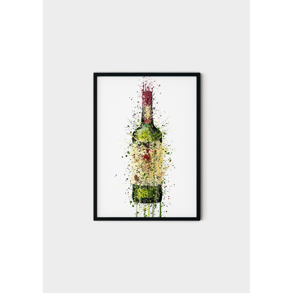 98 Jamesons Whiskey bottle canvas - Jamesons Whiskey Wall Art - Whiskey bottle wall art print - Jamesons Whiskey painting.jpg