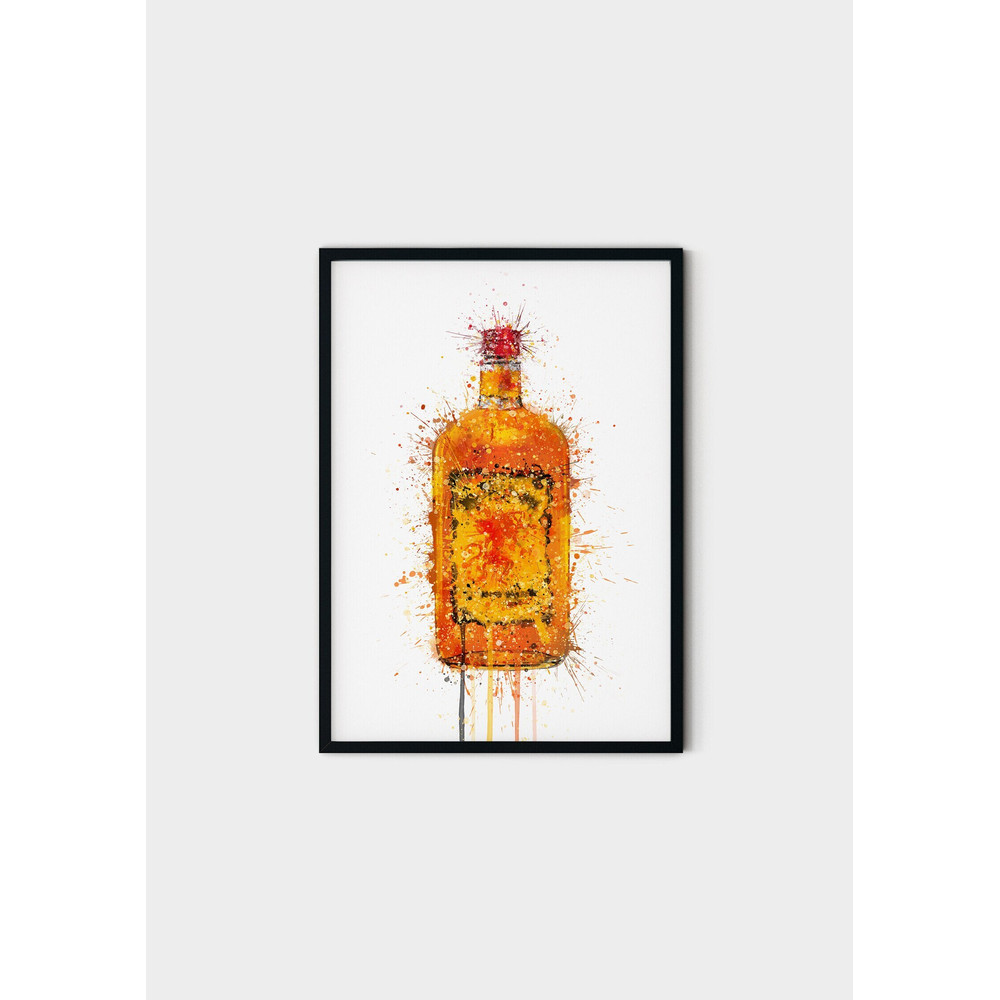 99 Fireball Whiskey Bottle Canvas - Fireball Whiskey Wall Art - Whiskey Bottle Wall Art Print - Fireball Whiskey Chart.jpg