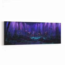 avatar tree of souls, glow in the dark the way of water movie canvas wall art, avatar movie pandora