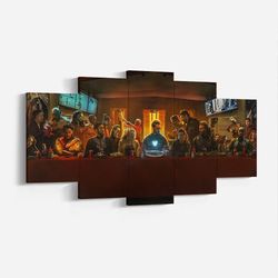 avengers the last supper canvas poster, marvel last supper, ironman, spiderman, hulk, wall art, high
