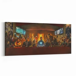 avengers the last supper canvas poster, marvel last supper, ironman, spiderman, thor, wall art, high
