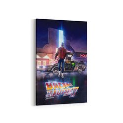 back to the future canvas, back to the future art, movie wall art, movie poster, back to the future