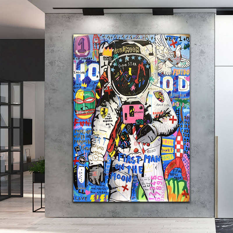 Banksy Astronaut Pop Art Canvas Print, Banksy Art, Astronaut Graffiti, Street Graffiti Wall Art, Banksy Astronaut poster, Home Decor-2.jpg