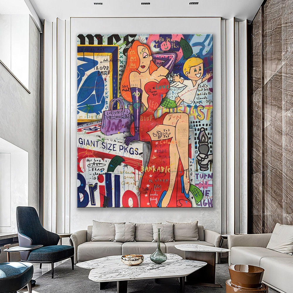 Banksy Style Cartoon Model Street Graffiti Poster Pop Art For Wall Decor, Banksy Style Graffiti Art Poster,Luxury Decor, Christmas Gift.jpg