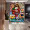 Banksy Style Jesus Walking On a Swimming Pool Pop Art Canvas, Banksy Style Jesus Graffiti Pop Art Poster, Luxury Decor, Christmas Gift.jpg