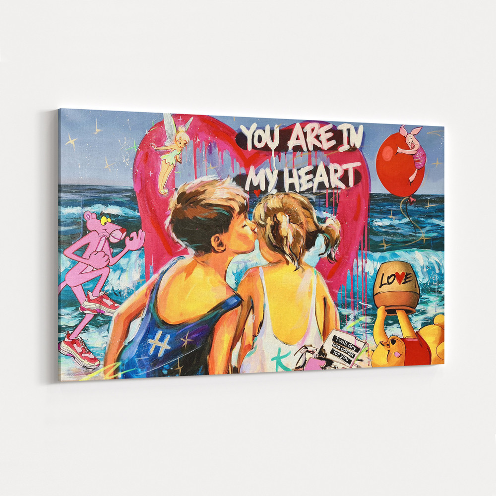 Banksy You Are In My Heart, Love Banksy Pop Art, Banksy Kids Love Canvas Print.jpg