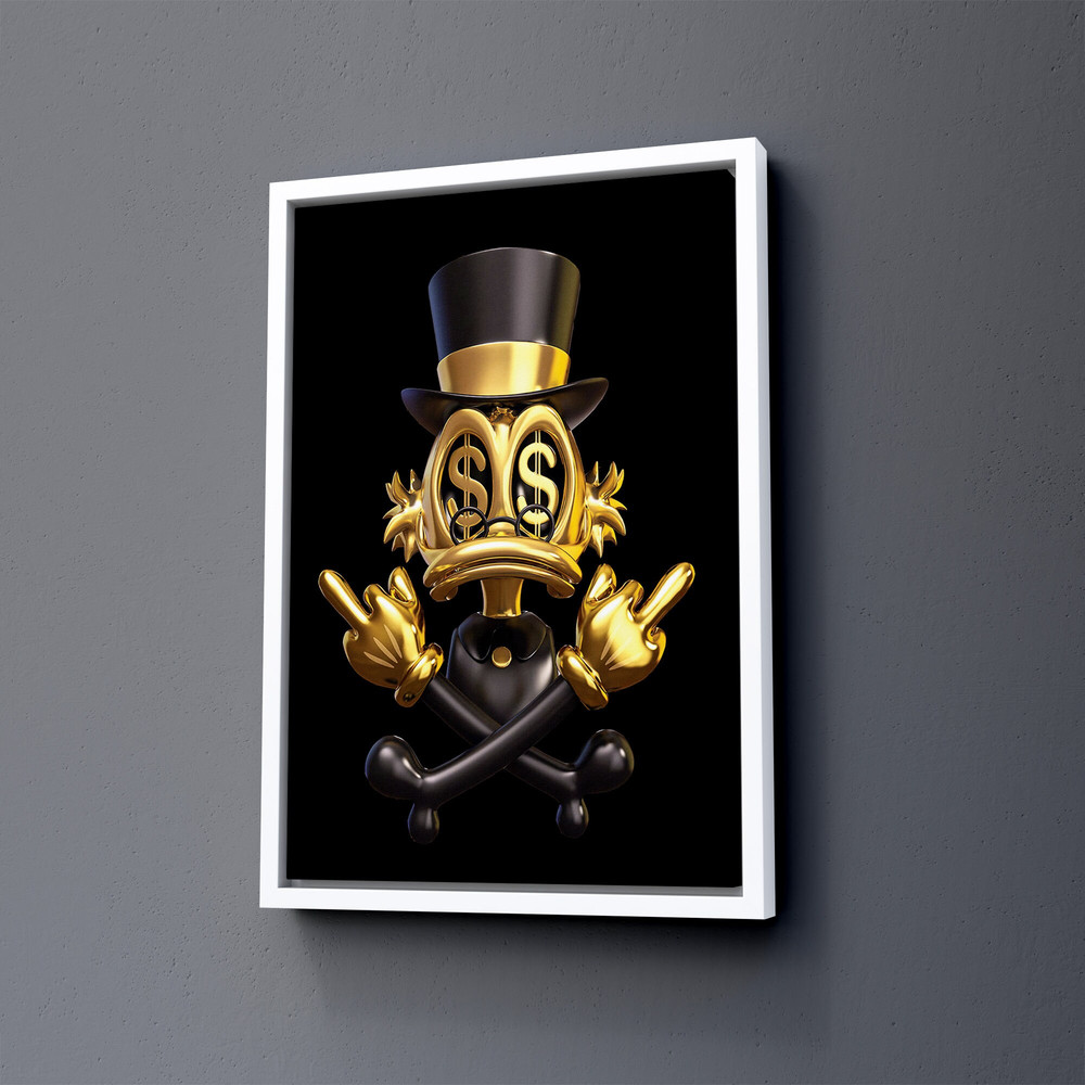 Banksy, Donald Duck Graffiti Art Wall Decor, Disney Poster, Banksy Wall Decor, Pop Culture, Money Pop Art Gift for Donald Duck Lovers.jpg