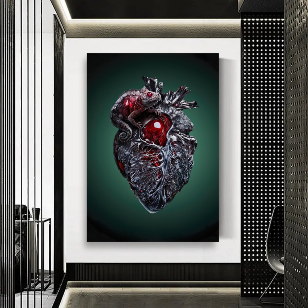 Canvas Heart Protect , Painting of heart , Heart painting , Heart Wall Art , Painting spiritual , Painting Modern , Posters of heart.jpg