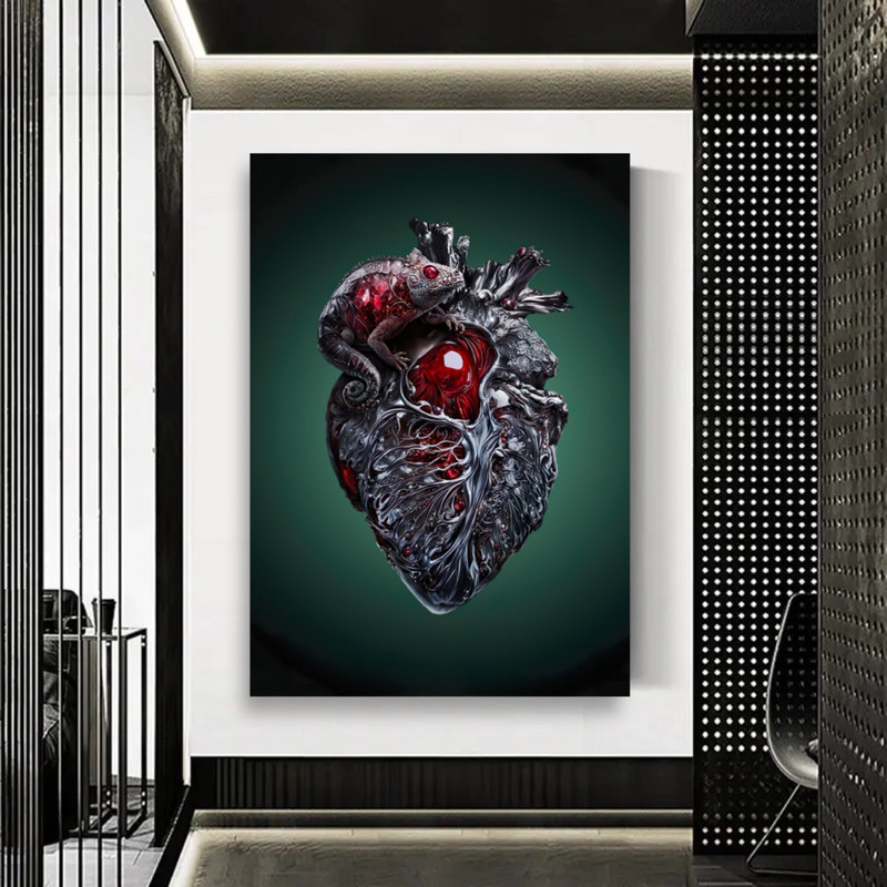 Canvas Heart Protect , Painting of heart , Heart painting , Heart Wall Art , Painting spiritual , Painting Modern , Posters of heart.jpg