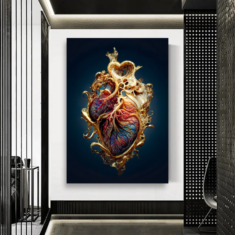 Canvas Love heart , Heart painting , Heart painting , Heart Wall Art , Spiritual painting , Love painting , Posters of heart.jpg