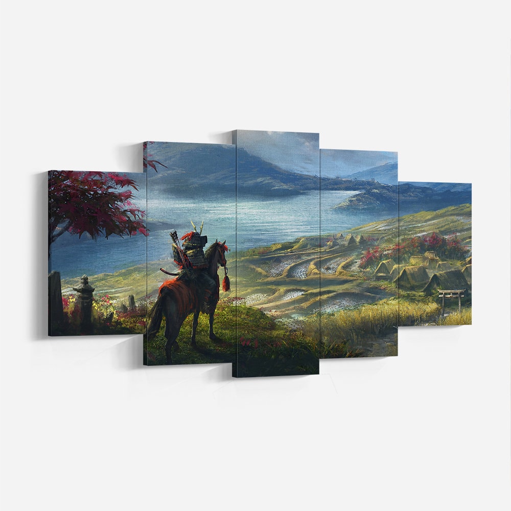Ghost of Tsushima, Jin Sakai Artwork Canvas Poster, GOT, Wall Art, High Quality Canvas Print, Game Poster Gift for Gamers.jpg