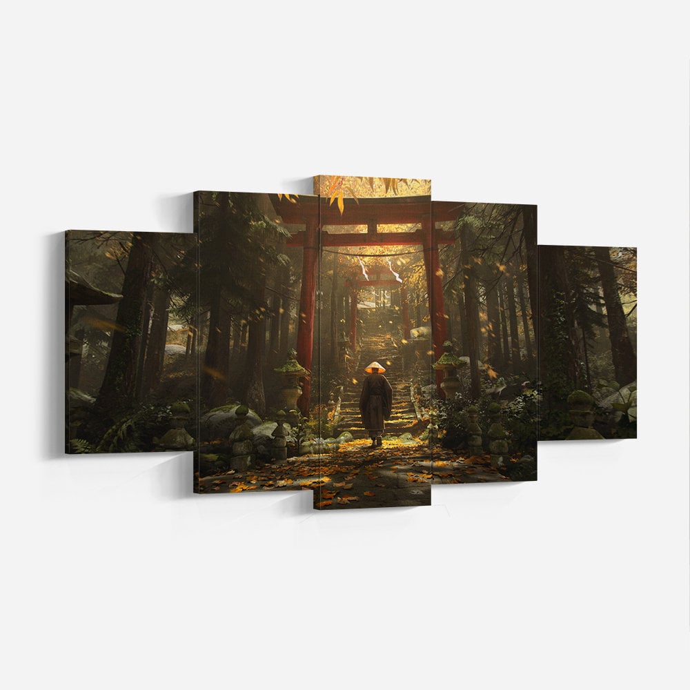 Ghost of Tsushima, Jin Sakai Follow the Wind Art Canvas Poster, GOT, Wall Art, High Quality Canvas Print, Game Poster Gift for Gamers.jpg