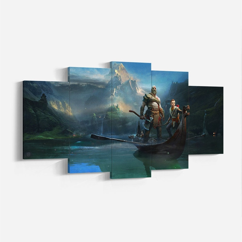 God of War Kratos Canvas Poster, GOW, Wall Art, High Quality Canvas Print, Game Poster Gift.jpg