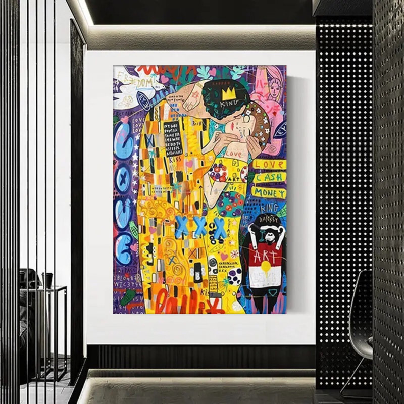 Gustav Klimt the kiss pop art - Gustav Klimt wall art - Gustav Klimt canvas print - Gustav Klimt painting - Gustav Klimt the kiss.jpg