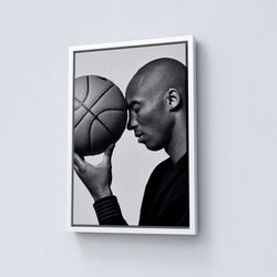 kobe bryant poster, black mamba, legend 23, kobe bryant wall decor canvas art print, gift for kobe f