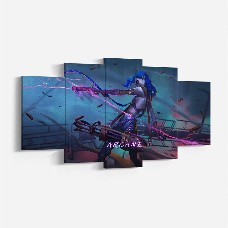 League of Legends Jinx and Vi, Arcane Poster Print, Wall Decor, Wall Art, High Quality Canvas Print, Game Poster Gift for LOL Arcane Fans-1.jpg