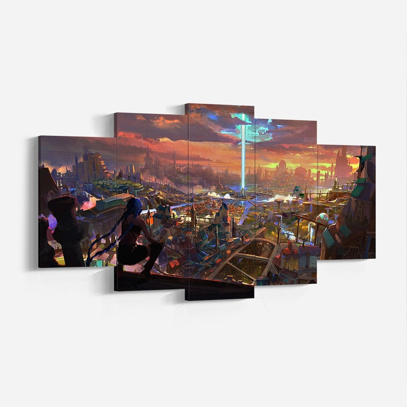 League of Legends Jinx and Vi, Arcane Poster Print, Wall Decor, Wall Art, High Quality Canvas Print, Game Poster Gift for LOL Arcane Fans-3.jpg