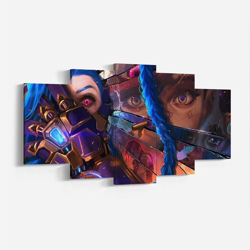League of Legends Jinx and Vi, Arcane Poster Print, Wall Decor, Wall Art, High Quality Canvas Print, Game Poster Gift for LOL Arcane Fans-7.jpg