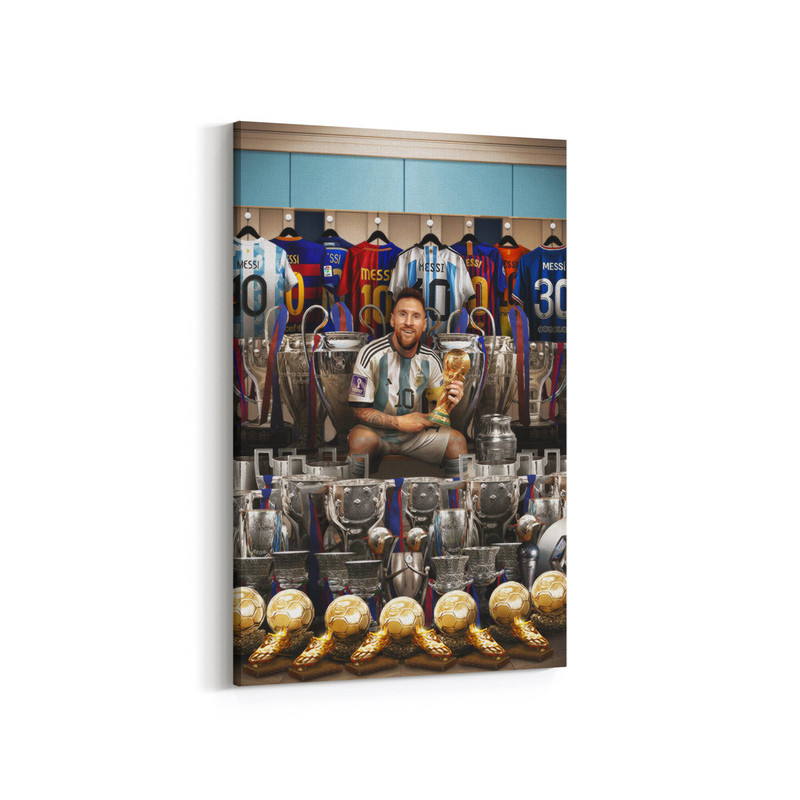 Lionel Messi, Argentina World Champion, Qatar 2022 Canvas Poster, Wall Art, Wall Decor, Canvas Print Football Poster, Gift for Football Fans.jpg