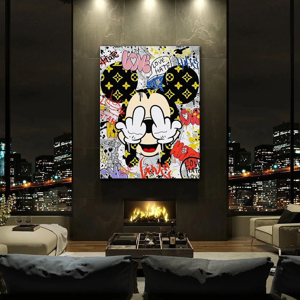 Mickey Mouse Banksy Pop Art, Street Art Mickey, Graffiti Art, Canvas Wall Art,Follow Your Dreams, Canvas Print, Poster Gift For Pop Art Love.jpg