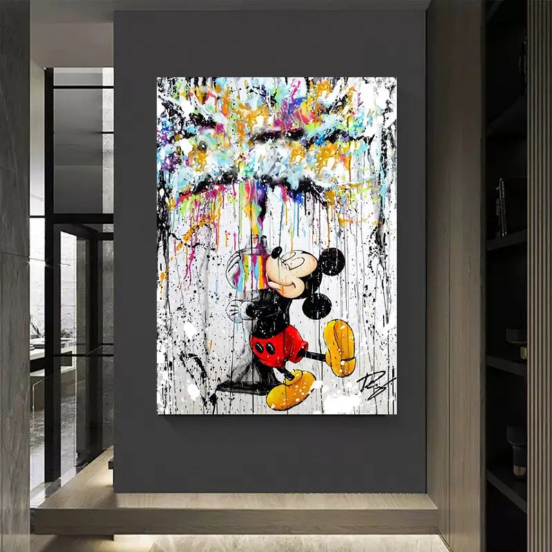 Mickey Mouse Pop Art canvas - Pop culture painting - pop art decoration - Mickey pop art painting - Disney Wall Art - Disney poster.jpg