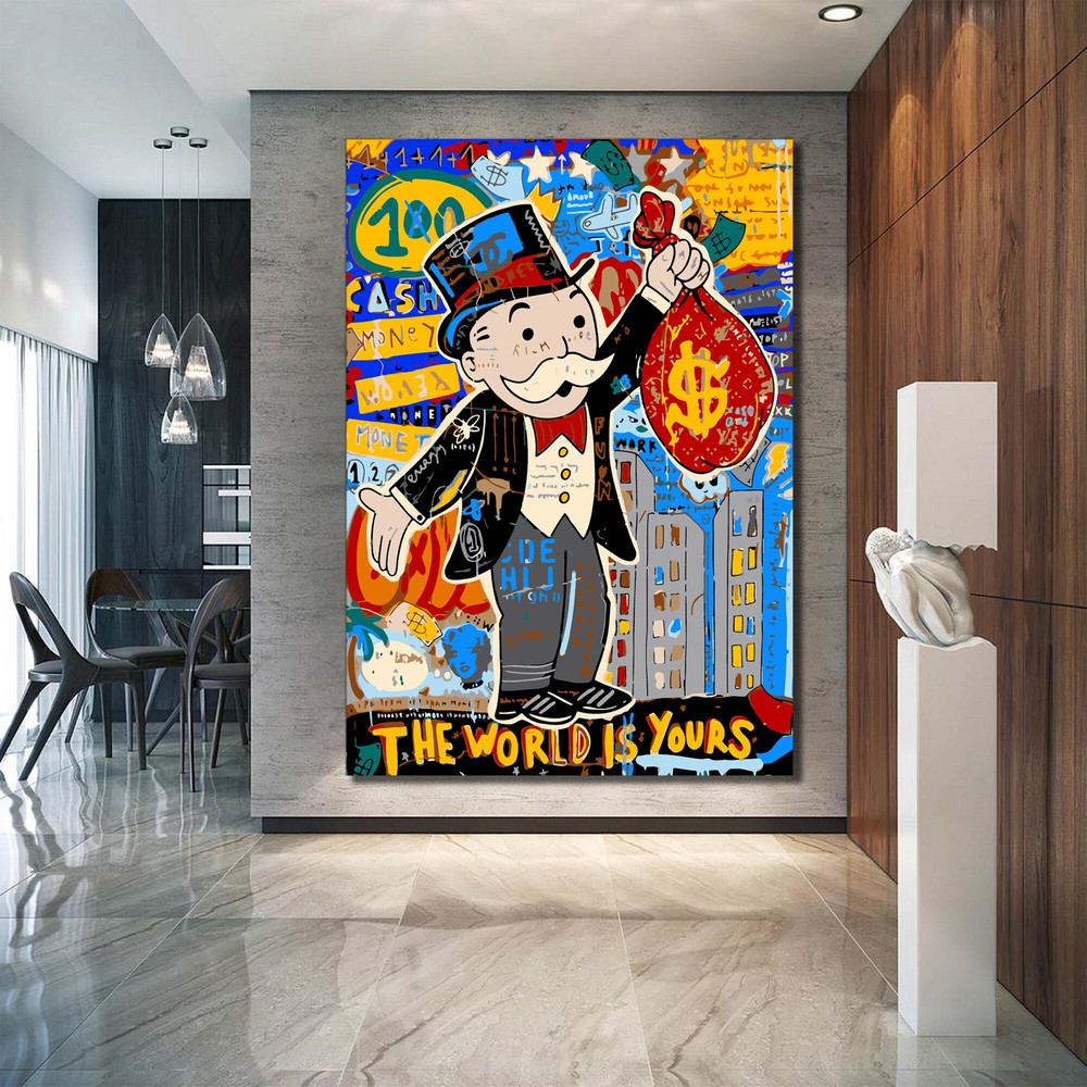 Pop Art Monopoly Man Fashion Unique Modern Painting Print Abstract Framed Canvas Wall Art Poster Print HomeOffice Room Decor Gift-2.jpg