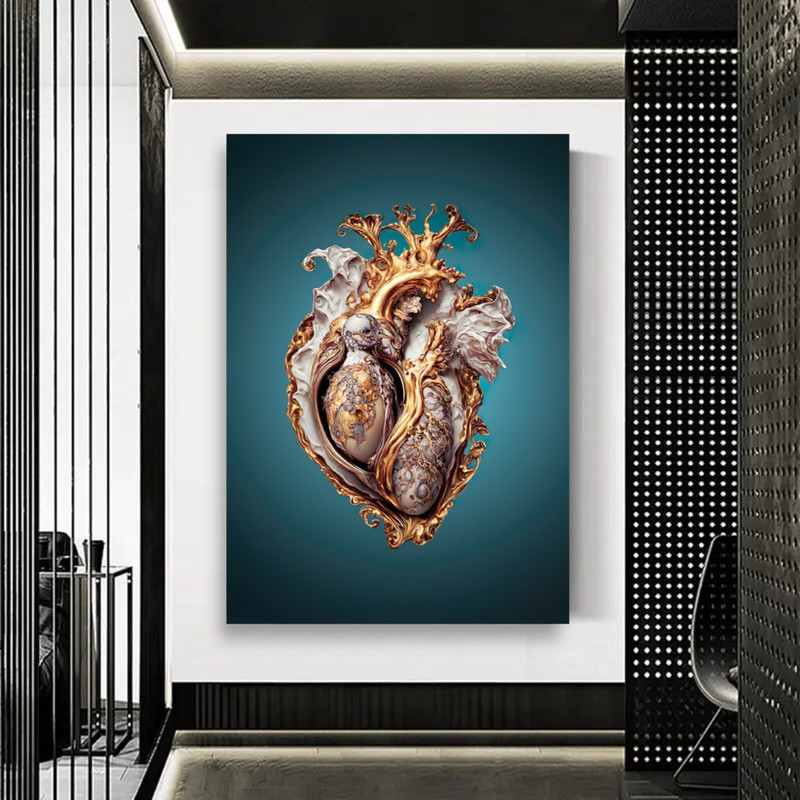 Pure Heart canvas , Heart painting , Heart painting , Heart Wall Art , Spiritual painting , Love painting , Posters of heart.jpg