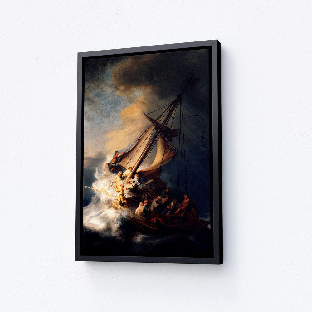 Rembrandt Christ in The Storm on the Sea of Galilee Canvas Art, Reproduct Decor Framed Reproduct Canvas Wall Art, Large Decor, Ready To Hang.jpg