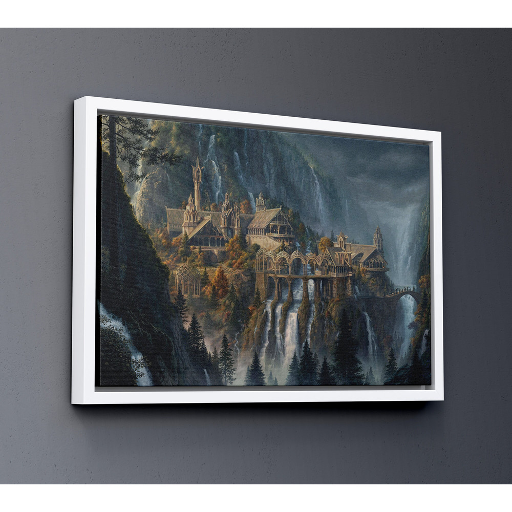 Rivendell The Ring Canvas Poster Movie Scene Canvas Wall Art, LOTR Home Decor Framed Modern Art, Large Wall Art, Ready To Hang.jpg