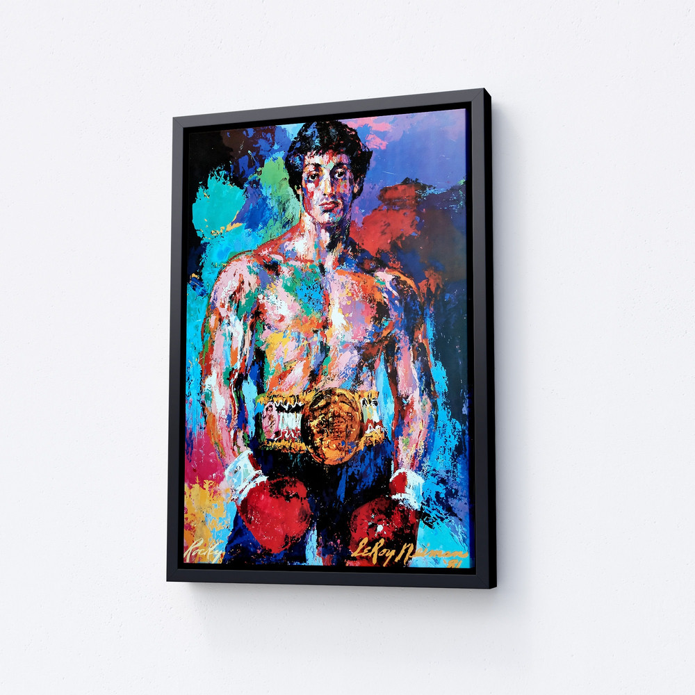 Rocky Balboa Canvas Decor, Leroy Neiman Art, Colorful Rocky Print High Quality Canvas Art, Gift for Rocky Fans.jpg